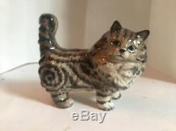 Vintage Rare Beswick Grey Swiss Roll Persian Cat Standing Model 1898 Excellent