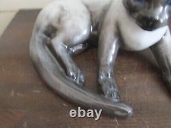 Vintage Rosenthal Germany Siamese Cat Porcelain Figurine 9.5