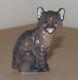 Vintage Royal Copenhagen Porcelain Figurine Bobcat Puma #4783 Cat Denmark 3.2 T