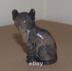 Vintage Royal Copenhagen Porcelain Figurine Bobcat Puma #4783 Cat Denmark 3.2 T