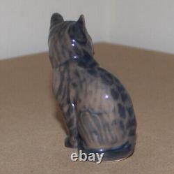 Vintage Royal Copenhagen Porcelain Figurine Bobcat Puma #4783 Cat Denmark 3.2 T