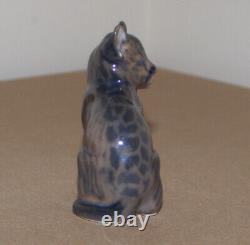 Vintage Royal Copenhagen Porcelain Figurine Bobcat Puma #4783 Cat Denmark 3.2 T