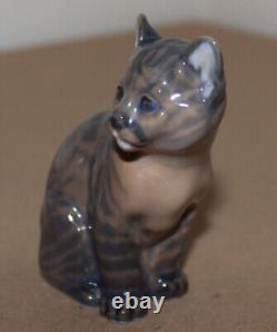 Vintage Royal Copenhagen Porcelain Figurine Bobcat Puma #4783 Cat Denmark 3.2 T