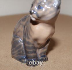 Vintage Royal Copenhagen Porcelain Figurine Bobcat Puma #4783 Cat Denmark 3.2 T