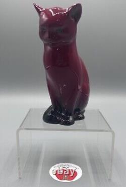 Vintage Royal Doulton Flambe Porcelain Cat Figurine by Charles Noke, 1925 Deco