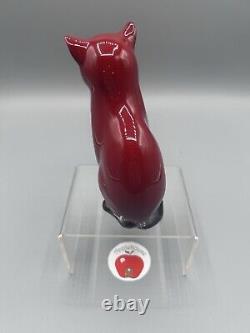Vintage Royal Doulton Flambe Porcelain Cat Figurine by Charles Noke, 1925 Deco