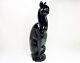 Vintage Royal Haeger Winking Black Cat Figurine Statue Ceramic Mcm Egypt Cats