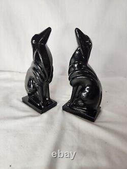 Vintage Sarsaprilla Art Deco Style Greyhound Canine Dog Bookend Set