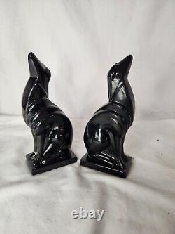 Vintage Sarsaprilla Art Deco Style Greyhound Canine Dog Bookend Set