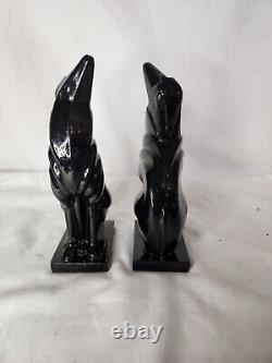 Vintage Sarsaprilla Art Deco Style Greyhound Canine Dog Bookend Set