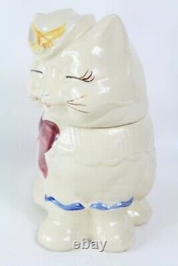 Vintage Shawnee Pottery Puss N Boots Cat Cookie Jar Made in the USA