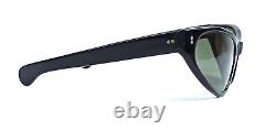 Vintage Shiled Sunglasses Cat Eye 1950's Unisex Black Frame Green Medium Mint