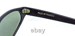 Vintage Shiled Sunglasses Cat Eye 1950's Unisex Black Frame Green Medium Mint