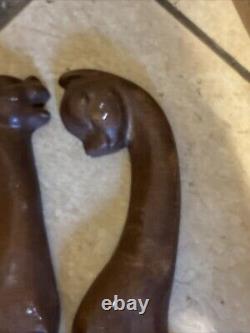 Vintage Siamese Cats Ceramic Wall Art Plaques Retro Art Deco Set 15