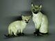 Vintage Siamese Cats Original Hutschenreuther Porcelain Figurine Art Sculpture