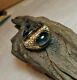 Vintage Solid 10k Yellow Gold & Cat Eye Ring Jewelry Size 9 7,85 Grams Nugget