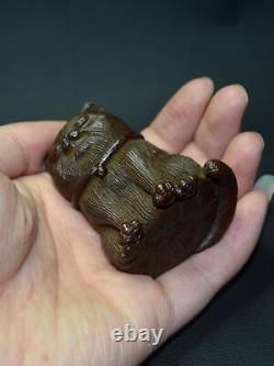 Vintage Solid Bronze House Cat Statue Decor Ornament, Casting Art Collectibles