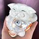 Vintage Soviet Ukraine Sumy Porcelain Kitten With Fish Figure Statue Nice 14.5cm