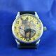 Vintage Wrist Watch Masonic Cat Great New Dial