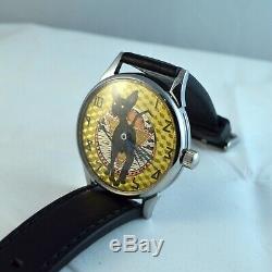 Vintage Wrist Watch Masonic cat Great new dial