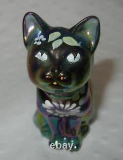Vntg. Fenton Carnival Glass 1999 3 Pc Cat Figurine Set Limited Edition Numbered