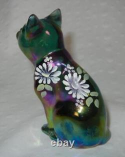 Vntg. Fenton Carnival Glass 1999 3 Pc Cat Figurine Set Limited Edition Numbered