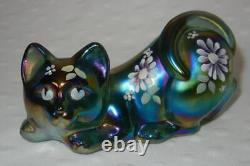 Vntg. Fenton Carnival Glass 1999 3 Pc Cat Figurine Set Limited Edition Numbered