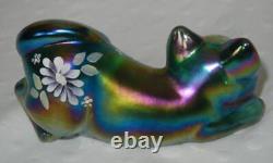 Vntg. Fenton Carnival Glass 1999 3 Pc Cat Figurine Set Limited Edition Numbered