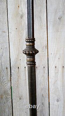 Vtg Art Deco Antique Cast Iron EXCO Bridge Arm Floor Lamp, Sun, Moon, Cat Base