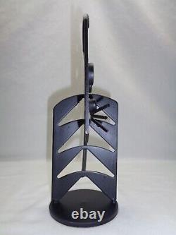 Vtg Geometric Cat Sculpture Danish Swedish Modern Atomic Art Deco Room Decor