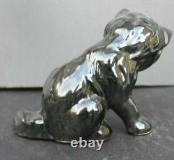 Vtg MCM CALIFORNIA CA Pottery Brad Keller Black Cat / Kitten Animal Figurine