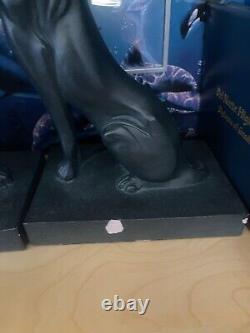 Vtg MCM black Panther sculpture bookend sleek art deco style DANEY AUSTIN PROD