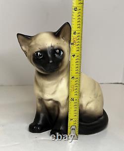 Vtg Porcelain Ceramic Siamese Cat Figurine/Planter Lot of 5 Lefton Napco Japan