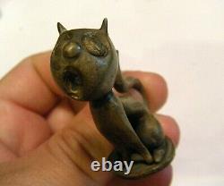 WHW Hagenauer Art Deco Bronze Felix The Cat Austria 1.5 Miniature Figurine