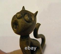 WHW Hagenauer Art Deco Bronze Felix The Cat Austria 1.5 Miniature Figurine