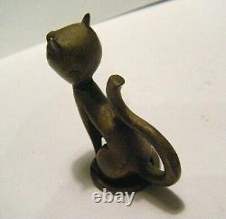 WHW Hagenauer Art Deco Bronze Felix The Cat Austria 1.5 Miniature Figurine