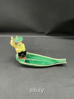 WILL GEORGE California Pottery Rare Art Deco Ashtray Guy Paddling Boat