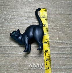 Wedgwood Black Basalt Glass Cat Green Eyes Figurine by Earnest Light Stamped