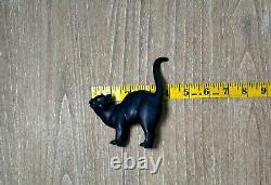 Wedgwood Black Basalt Glass Cat Green Eyes Figurine by Earnest Light Stamped