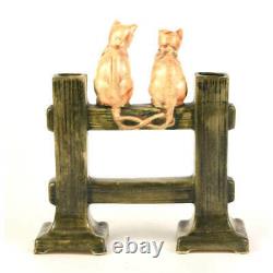 Weller Pottery Muskota Cats On A Fence