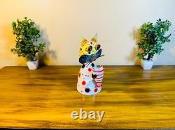 White Ceramic Cat Figurine Showpiece Artifact Abstract Decoration Home & Office