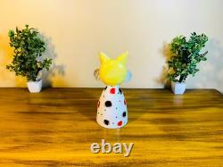 White Ceramic Cat Figurine Showpiece Artifact Abstract Decoration Home & Office