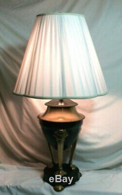 Wildwood Brass Urn Lamp Tripod Cat Claw Foot Torch Art Deco Neoclassical Superb