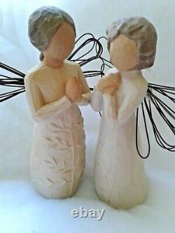 Willow Tree 6 PC Angel Of Friendship Girls with Puppy / Cat Figurines