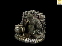 Witch's Corner With Cat VERONESE Figurine Bronze Hand Painted Great For A Gift
