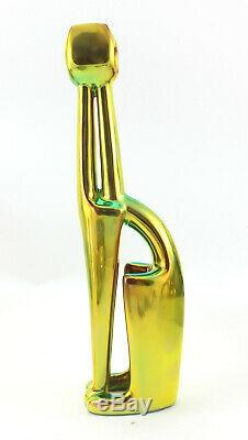 Zsolnay Iridescent Eosin Art Deco Cat Figurine