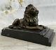 10 Statue De Bronze D'art De La Jungle De Safari De Gros Chat Sauvage Lion Mâle Rugissant Décor Cadeau