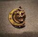 14k Gold Crescent Moon Stars Tiger Cat Charm Pendentif Figural Art Nouveau Déco