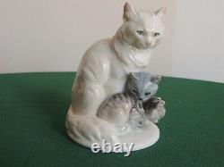 1924 Rosenthal Cat Two Kittens Art Deco Obermaier Figurine De Porcelaine K739
