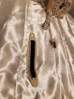 1960 Vintage Jeweled Ivory Electric Kit Cat Klock -original Jamais Utilisé Avec Boîte